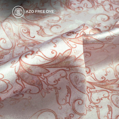 Designer Paisley Digital Print Fabric On Japan Satin