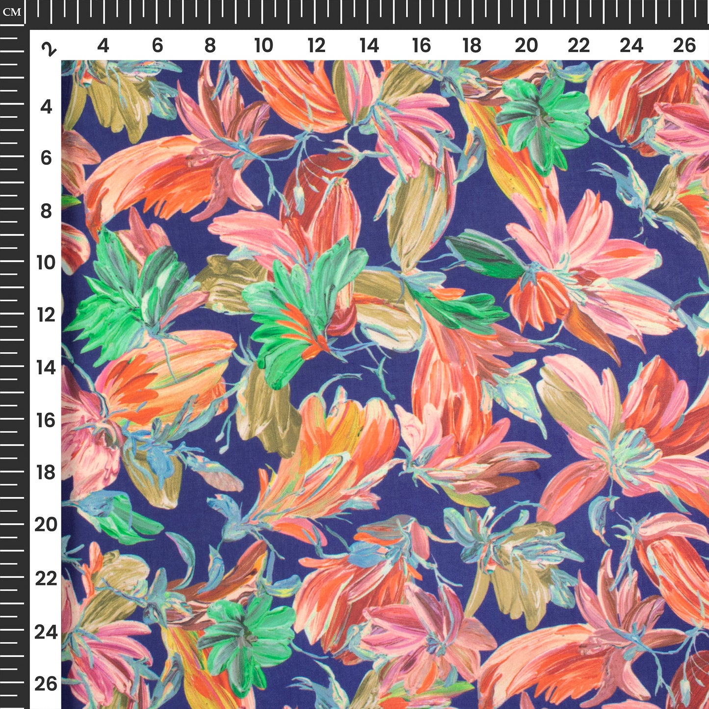 Softcore Scenery Vibes - Aesthetic Floral Digital Print Imported Satin Fabric