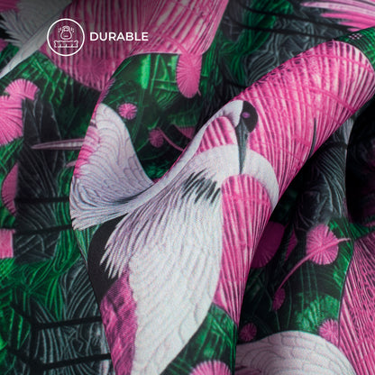 Blush Bloomscape Floral Digital Print Imported Satin Fabric