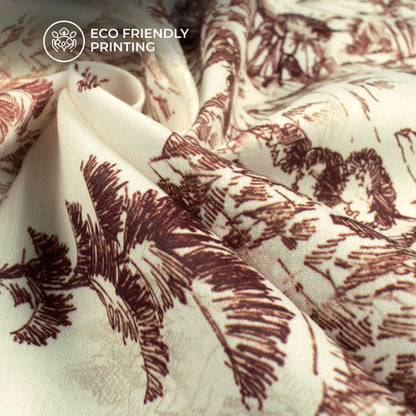 Trendy Tropical Toil Digital Print Poly Glazed Cotton Fabric