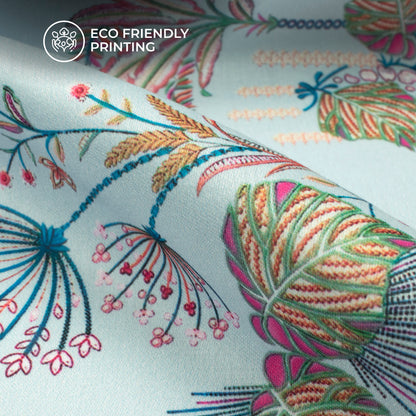 Vintage Daman Floral Digital Print Poly Glazed Cotton Fabric