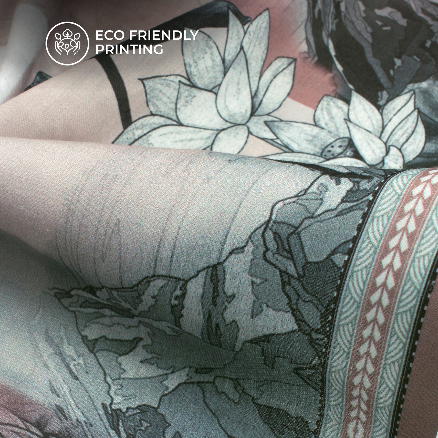 Floral Checks Digital Print Poly Glazed Cotton Fabric
