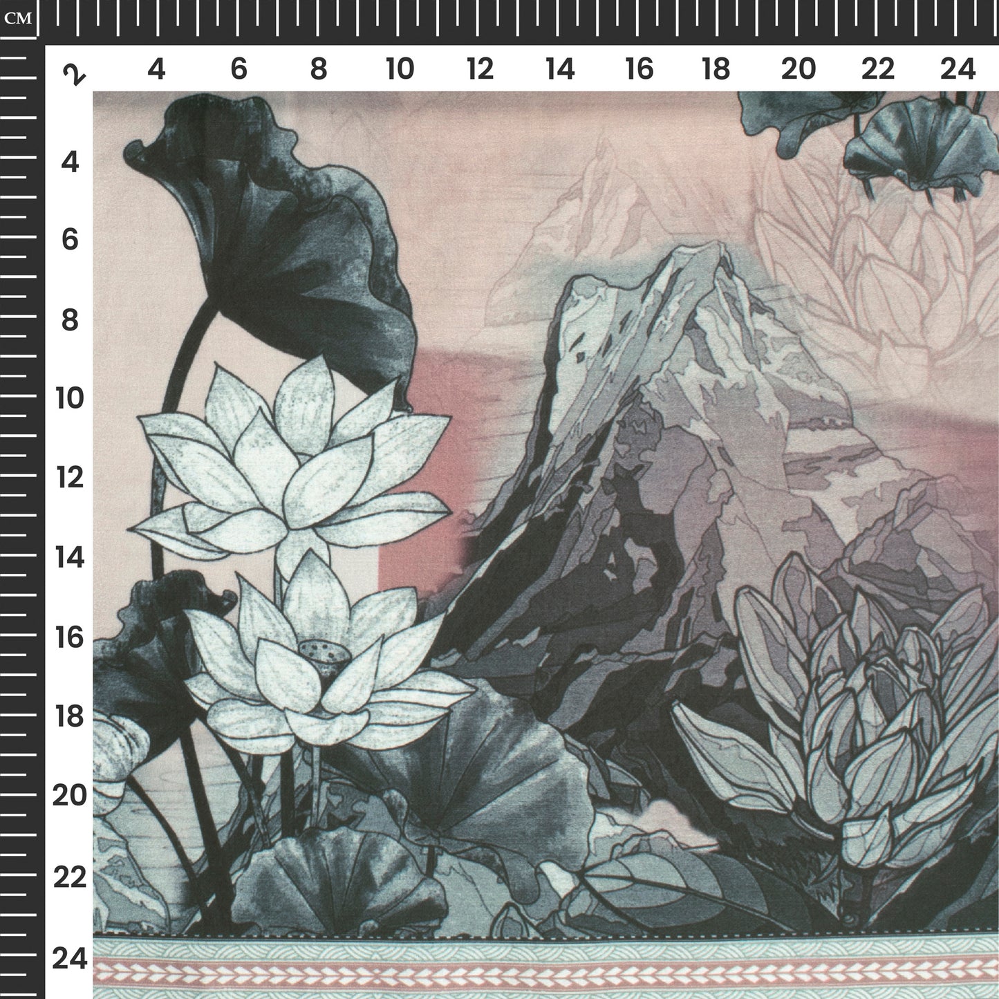 Floral Checks Digital Print Poly Glazed Cotton Fabric