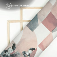 Floral Checks Digital Print Poly Glazed Cotton Fabric