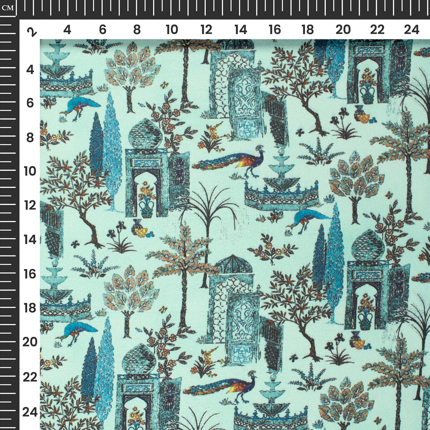 Top Selling Madhubani Digital Print Georgette Satin Fabric