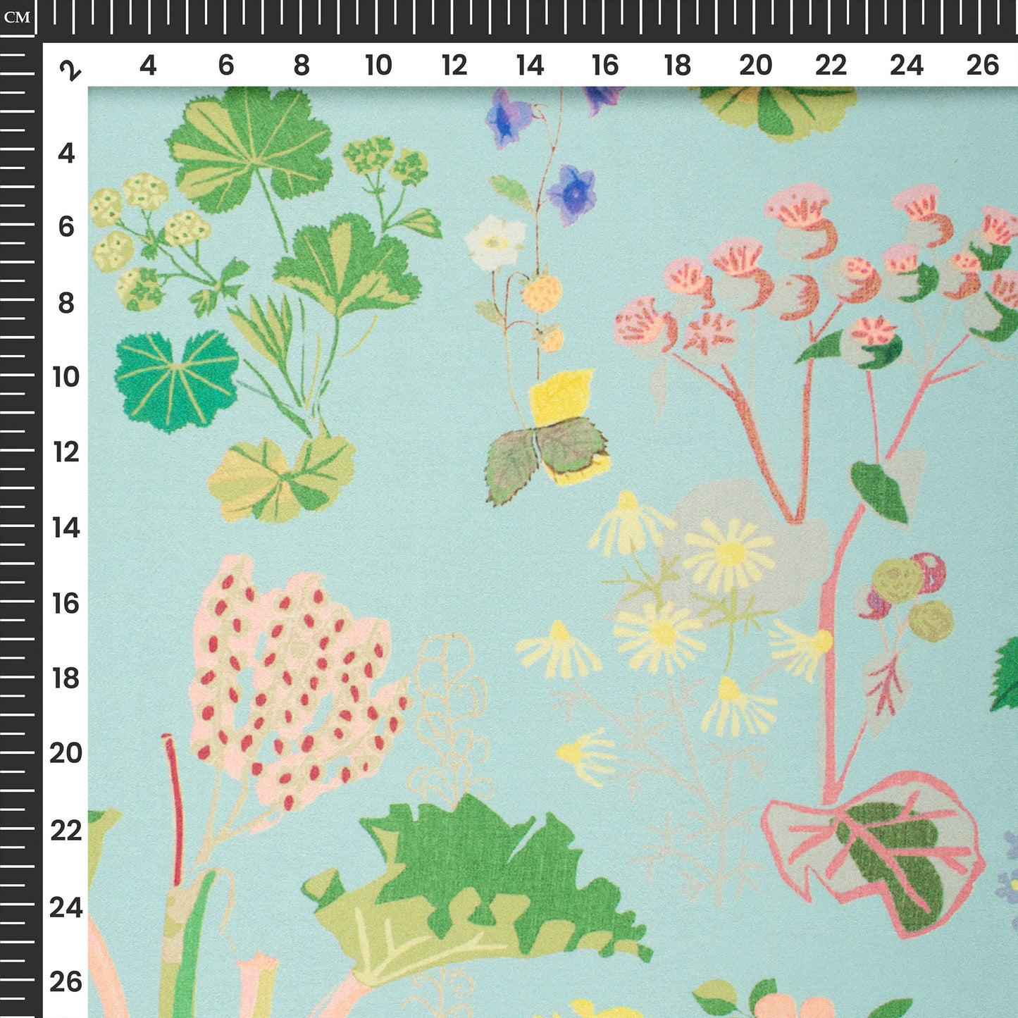 Vintage Floral Digital Print Georgette Satin Fabric