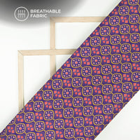 Violet Purple Patola Digital Print Muslin Fabric