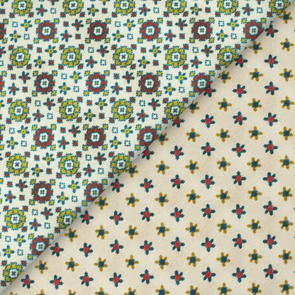 Burnt Umber Ikkat Digital Print Muslin Fabric
