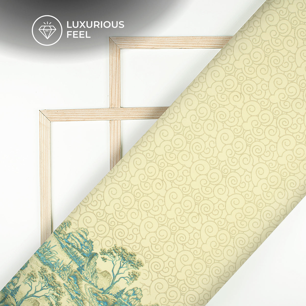 Yellow Tropical Digital Print Imported Satin Fabric