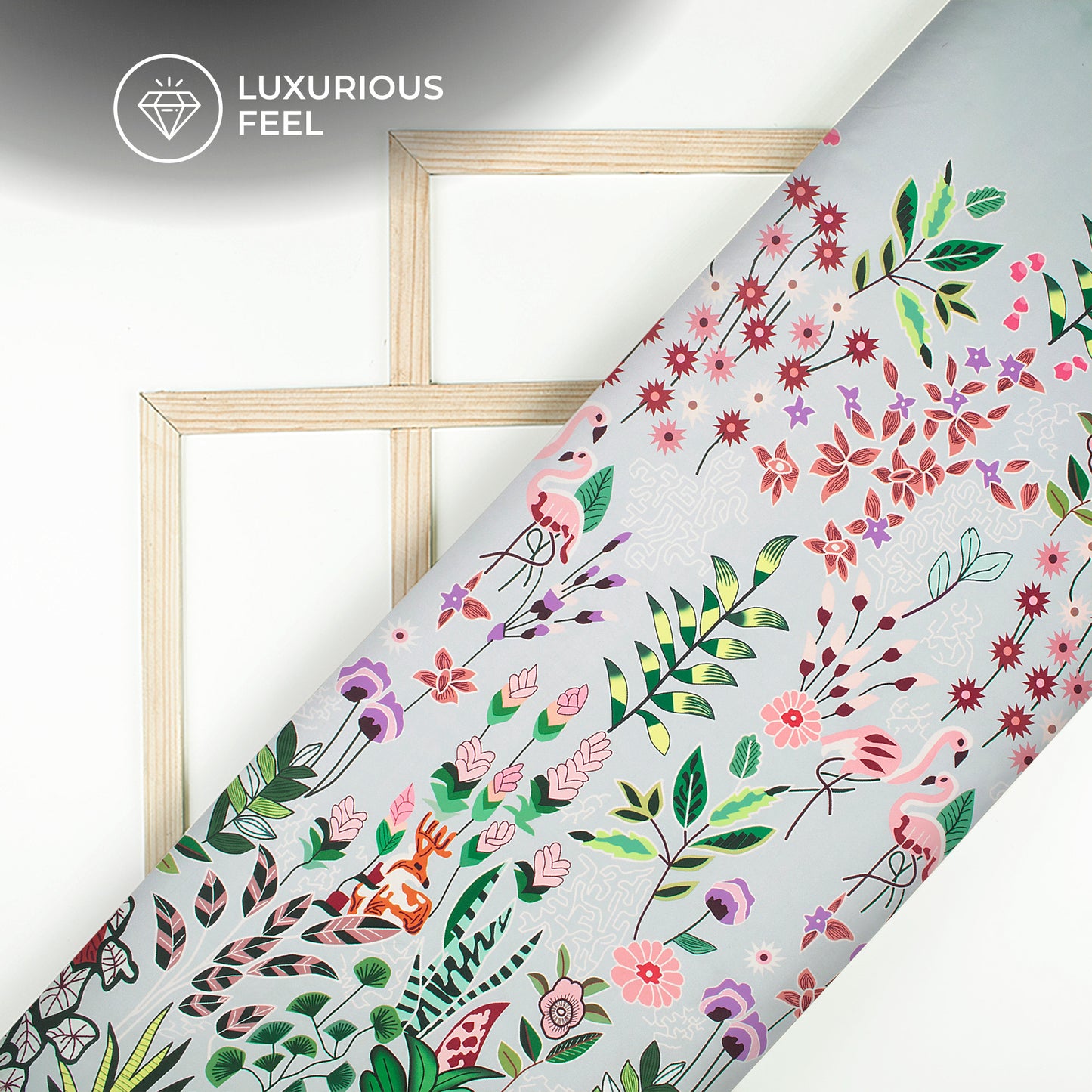 Multi-Color Floral Digital Print Imported Satin Fabric