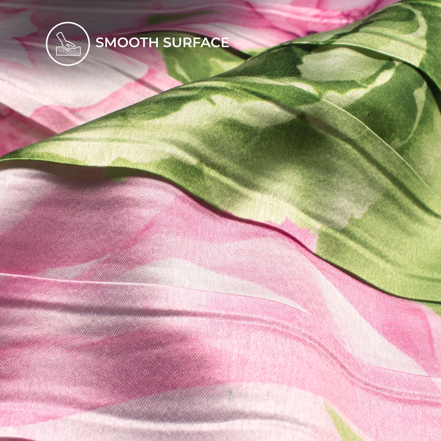 Rose Red Floral Digital Print Japan Satin Pleated Fabric