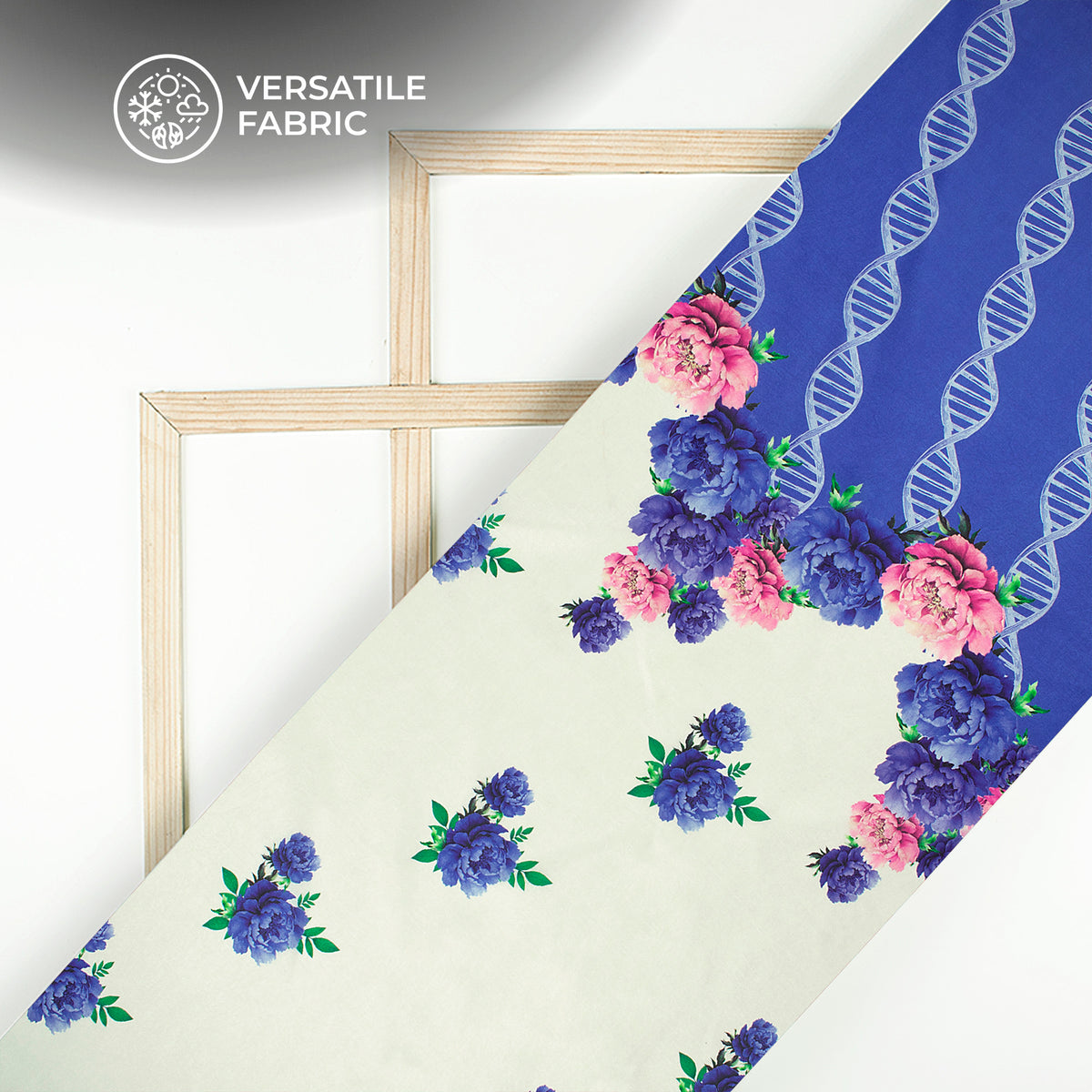 Position Floral Digital Print Flat Silk Fabric