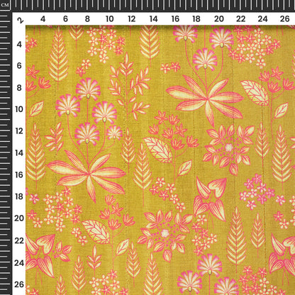 2026 Floral Luxe - Digital Print Art Tusser Silk Fabric For Next-Gen Fits