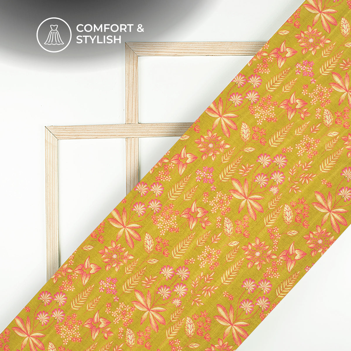 2025 Floral Luxe - Digital Print Art Tusser Silk Fabric For Next-Gen Fits