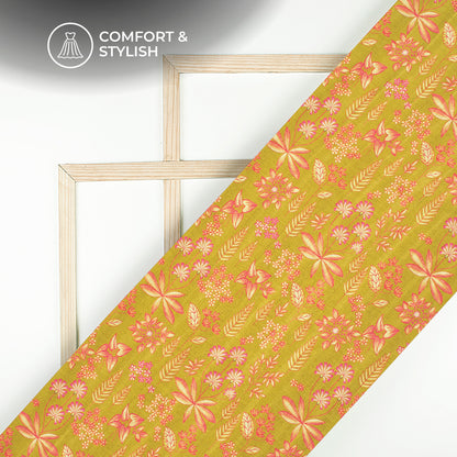 2026 Floral Luxe - Digital Print Art Tusser Silk Fabric For Next-Gen Fits