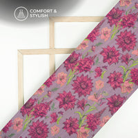 Retro Drip - Floral Art Tusser Silk Fabric for DIY Legends