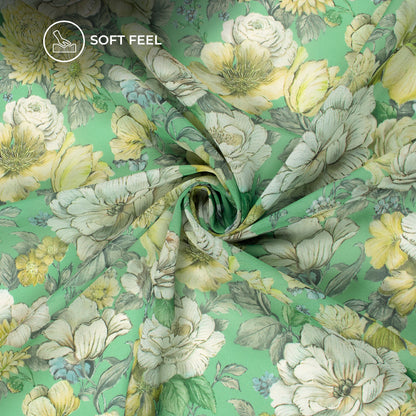 Vintage Botanica - Seamless Soft Lightweight Georgette Fabric