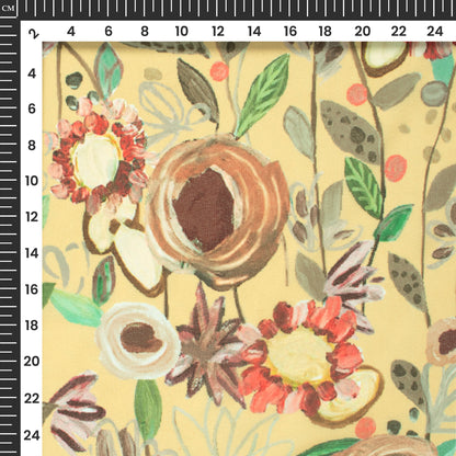 Golden Hour Botanica - Luxe Lightweight Georgette Fabric