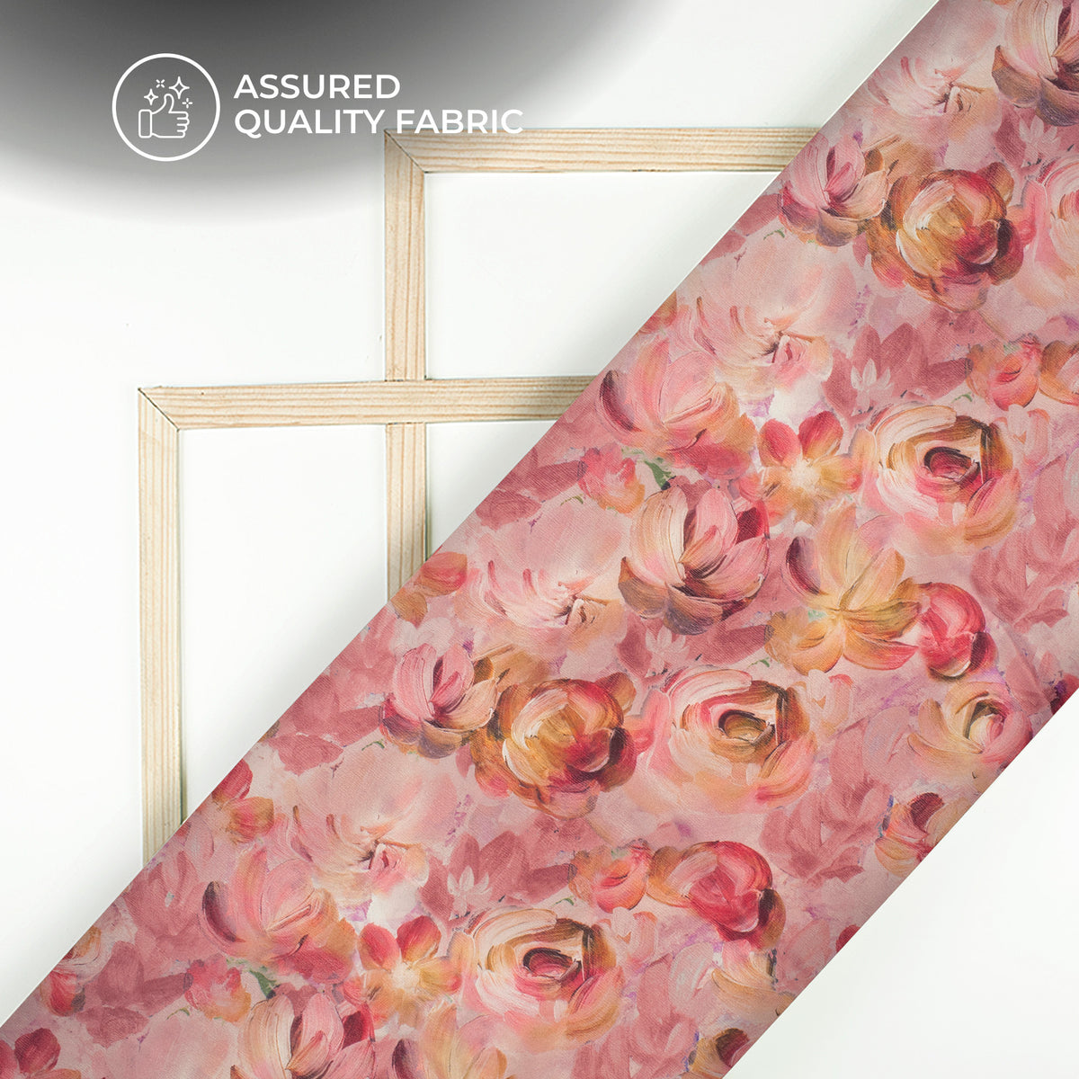 Beautiful Seamless Rose Digital Print Viscose Chinnon Chiffon Fabric