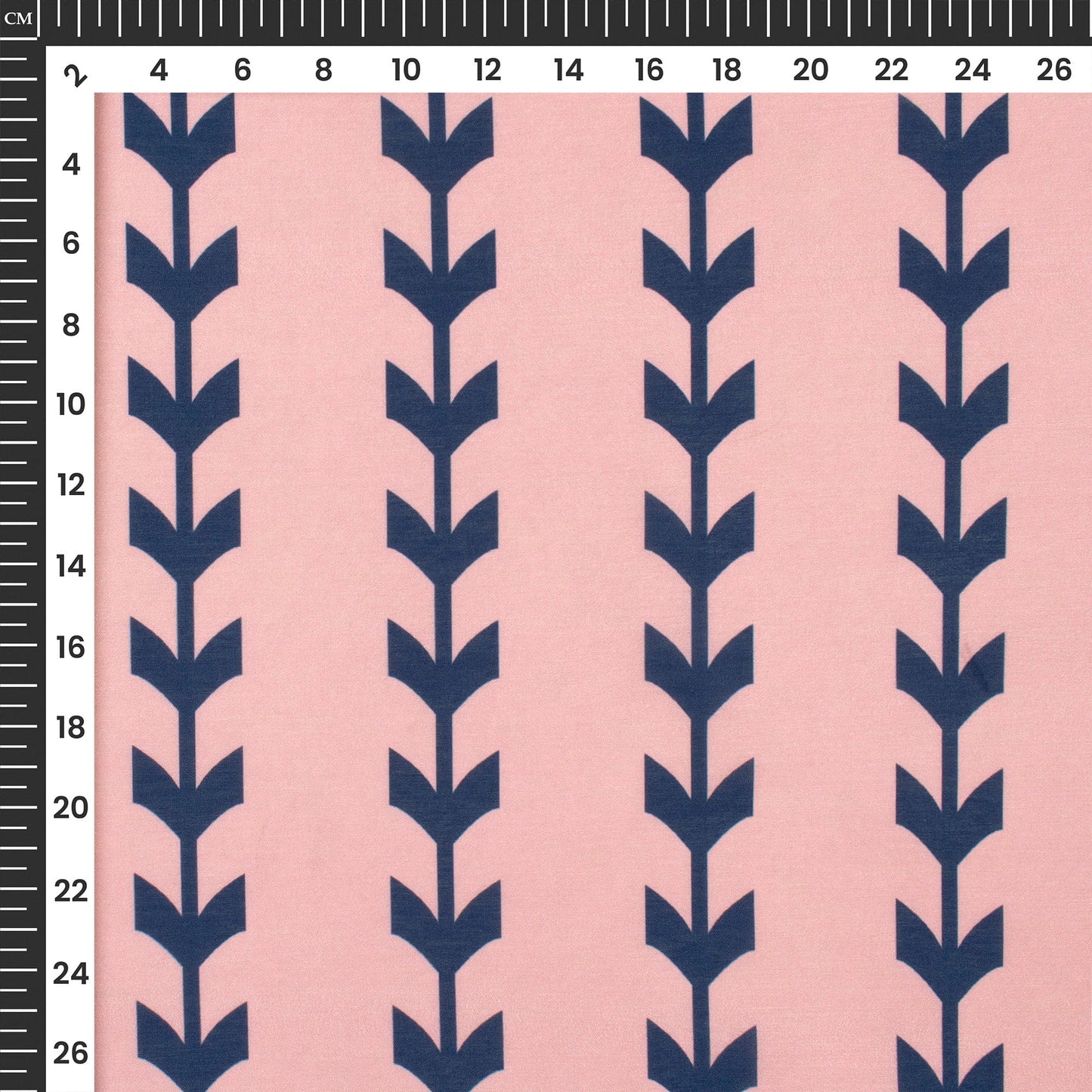Light Pink Ikkat Digital Print Muslin Fabric