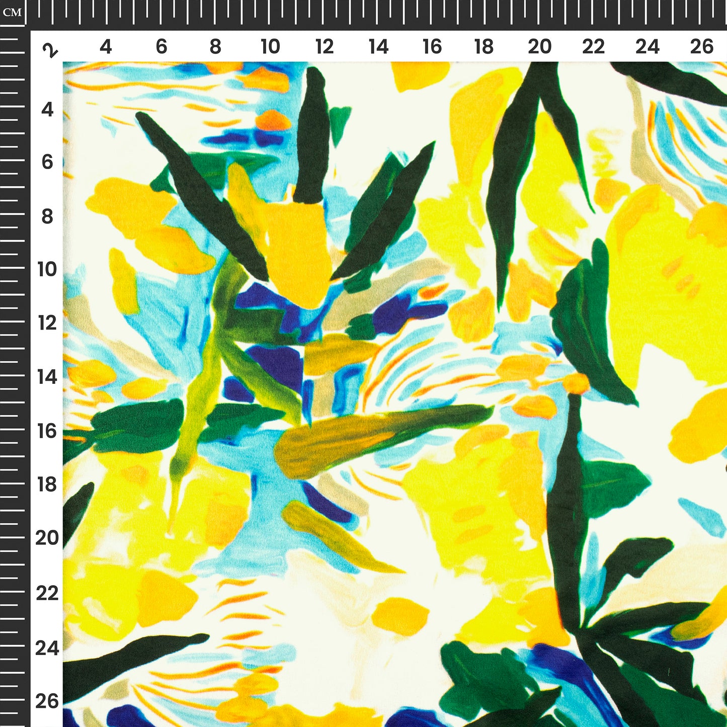 Multi Color Abstract,Floral Digital Print Lush Satin Fabric