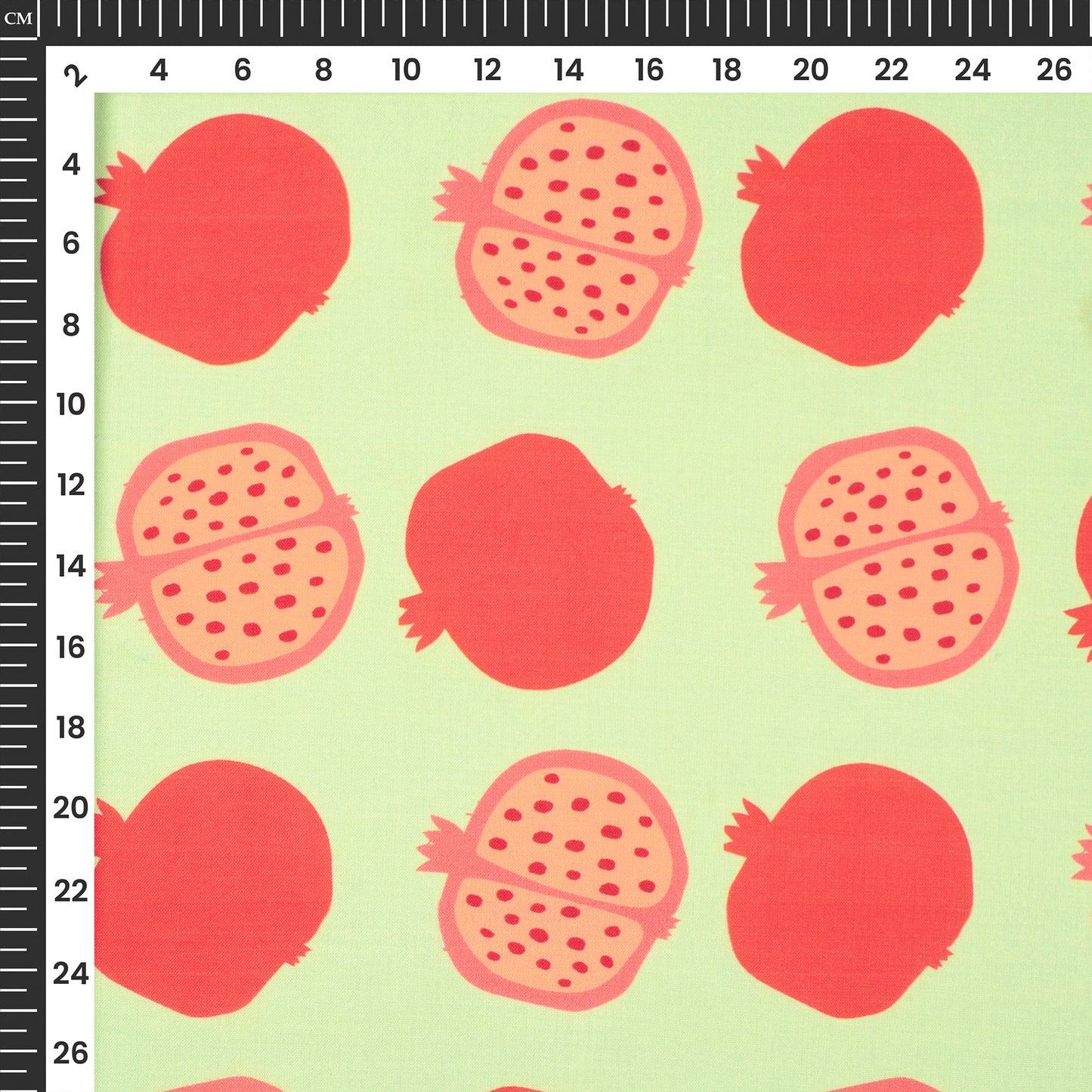 Mint Green ,Quirky Digital Print Poly Cambric Fabric