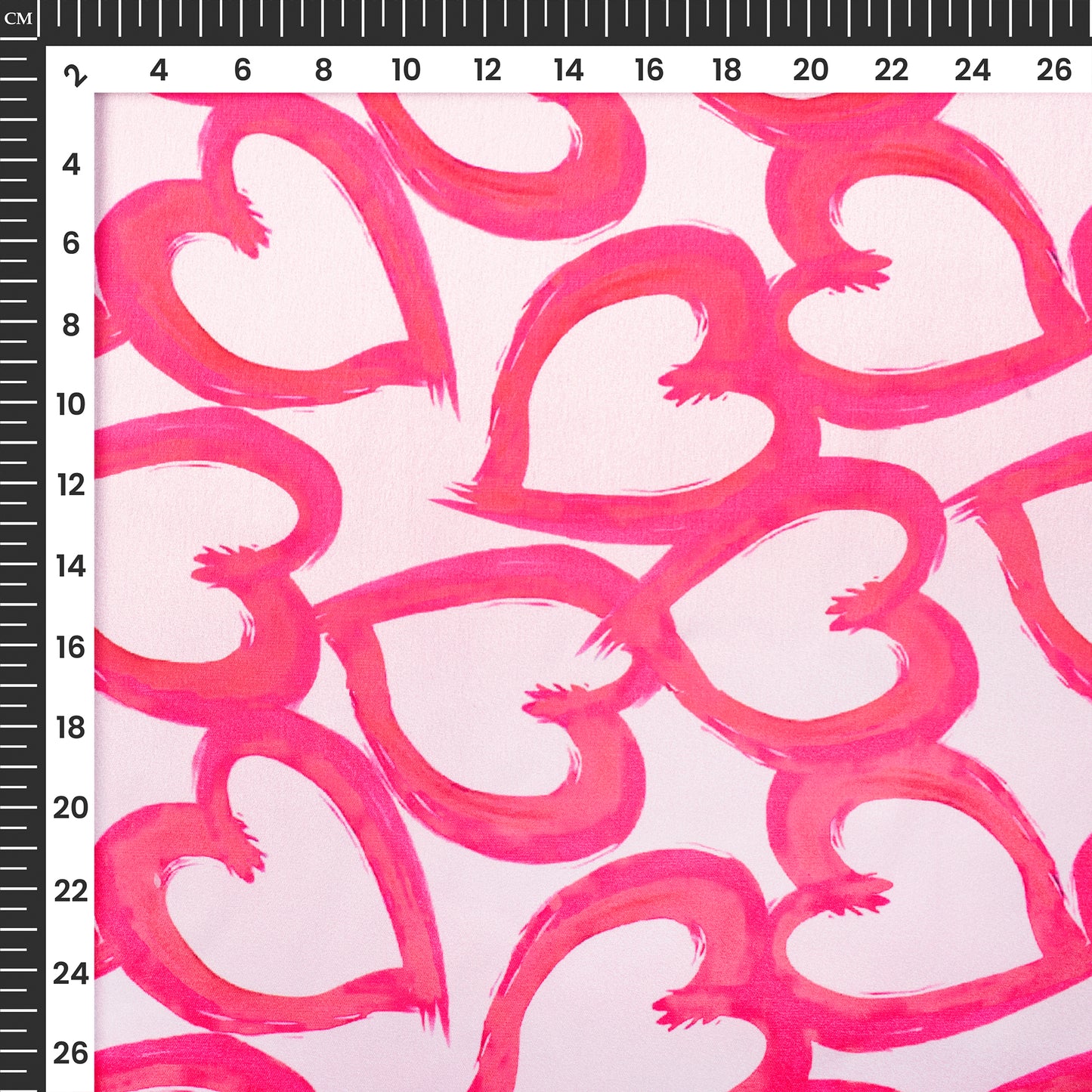 Hote Pink And Baby Pink Colour Digital Print Japan Satin Fabric