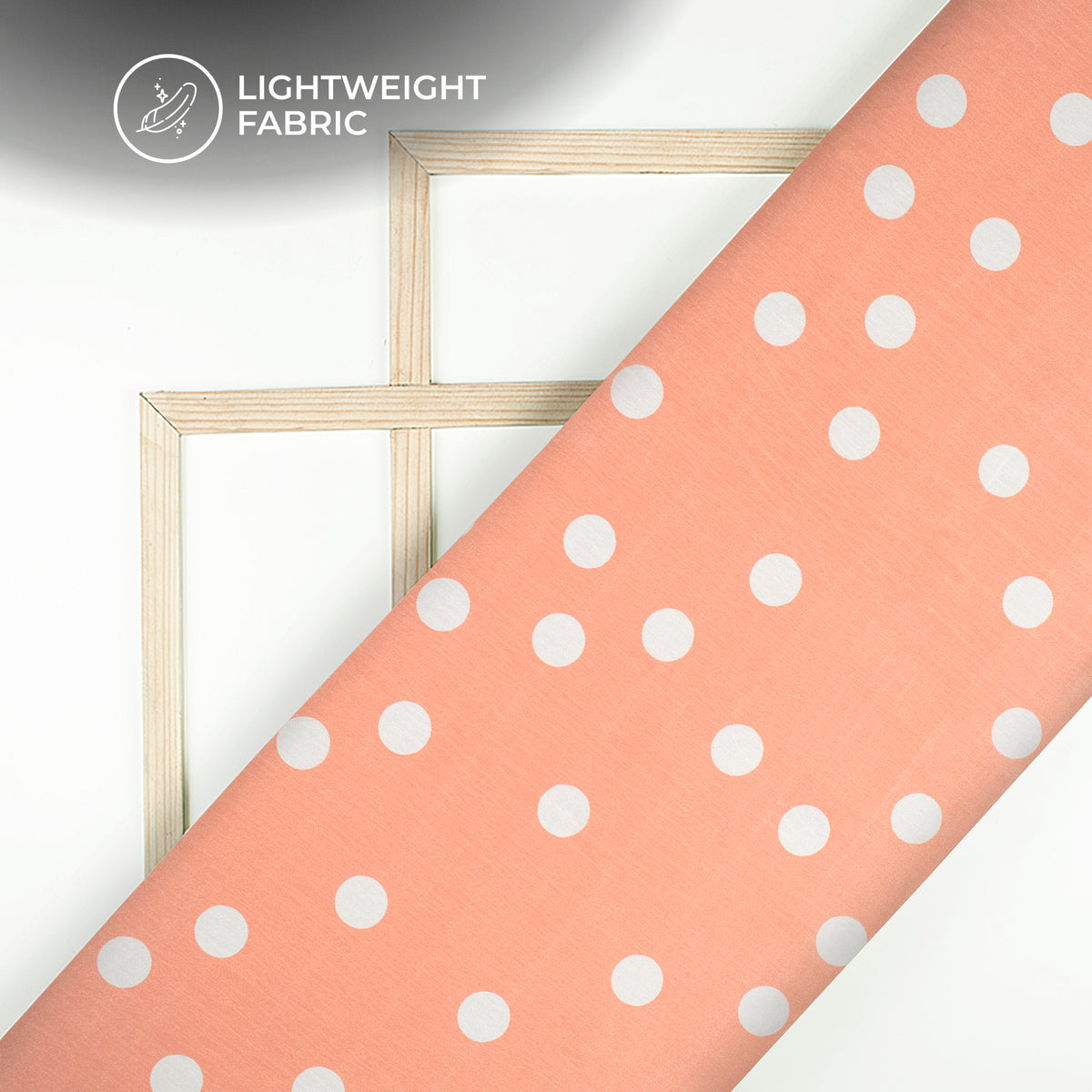 Polka Dots Digital Print Poly Chinnon Chifon Fabric