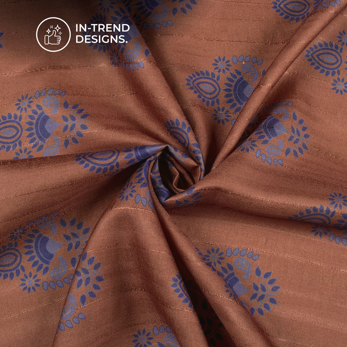 Ikkat Inpire Print Digital Print Art Tusser Silk Fabric