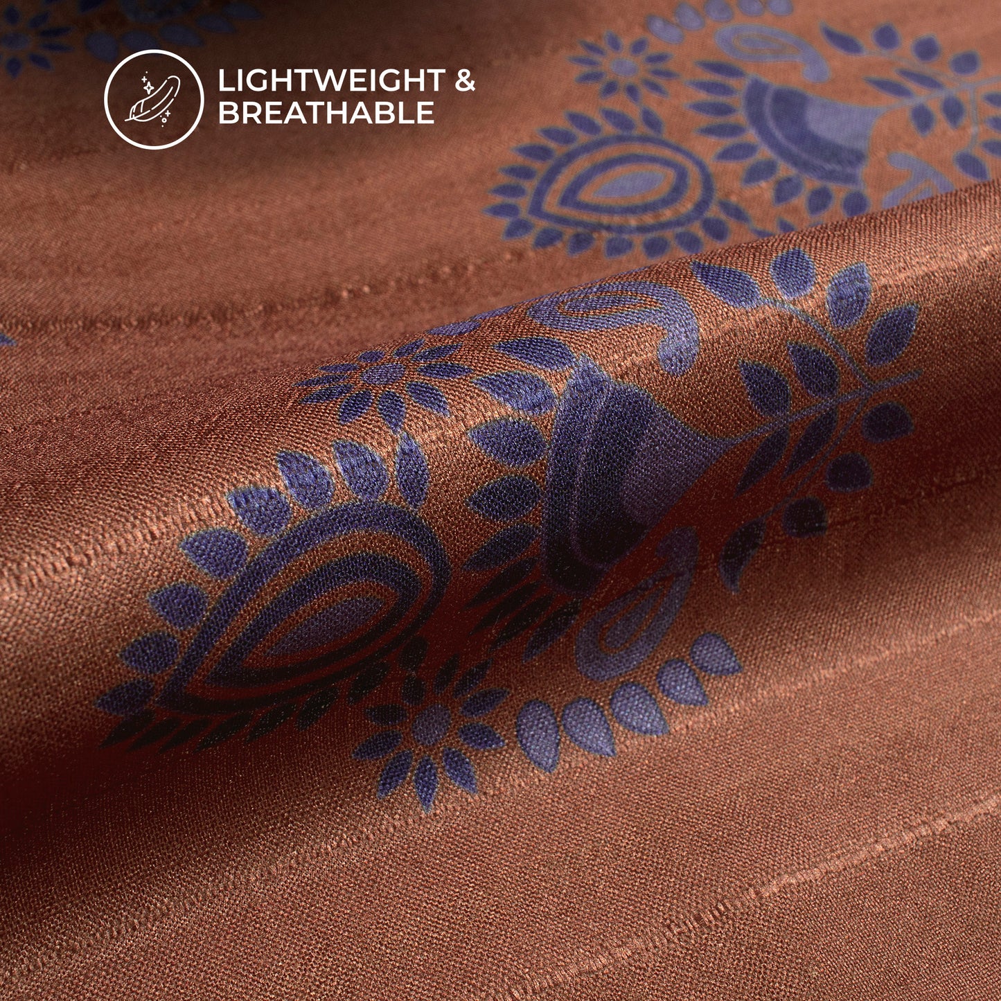 Ikkat Inpire Print Digital Print Art Tusser Silk Fabric