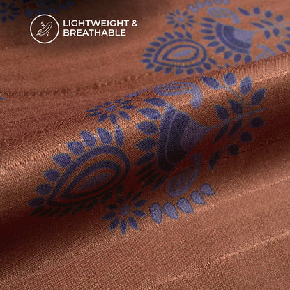 Ikkat Inpire Print Digital Print Art Tusser Silk Fabric
