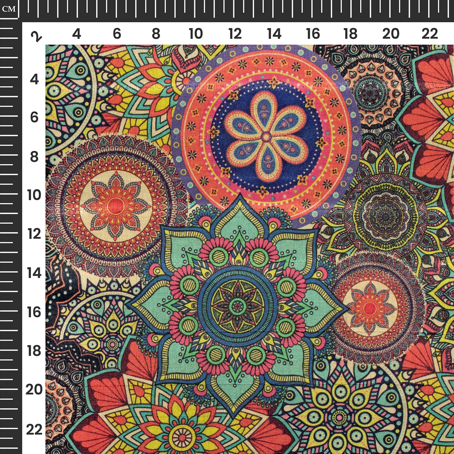 2026 Viral Mandala Digital Print  Art Tusser Silk Fabric