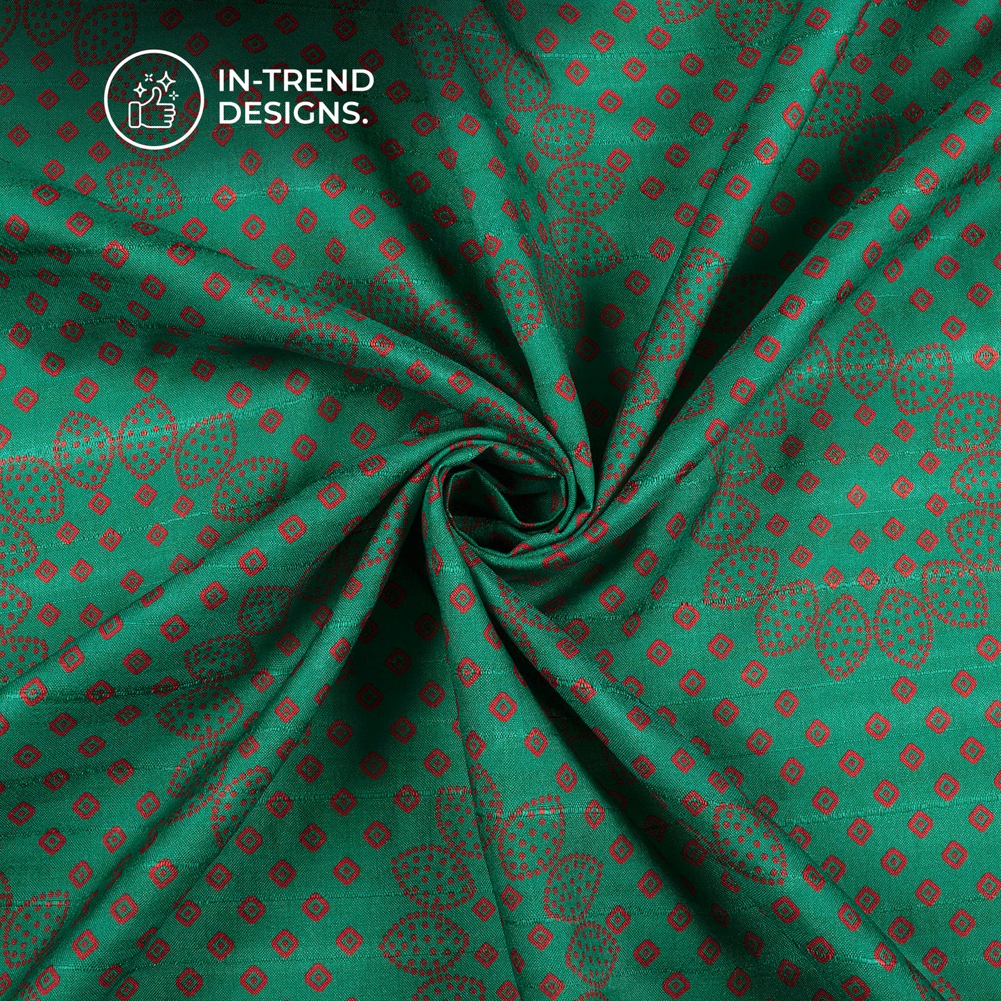 Stylish Bandhni Floral Digital Print Art Tusser Silk Fabric