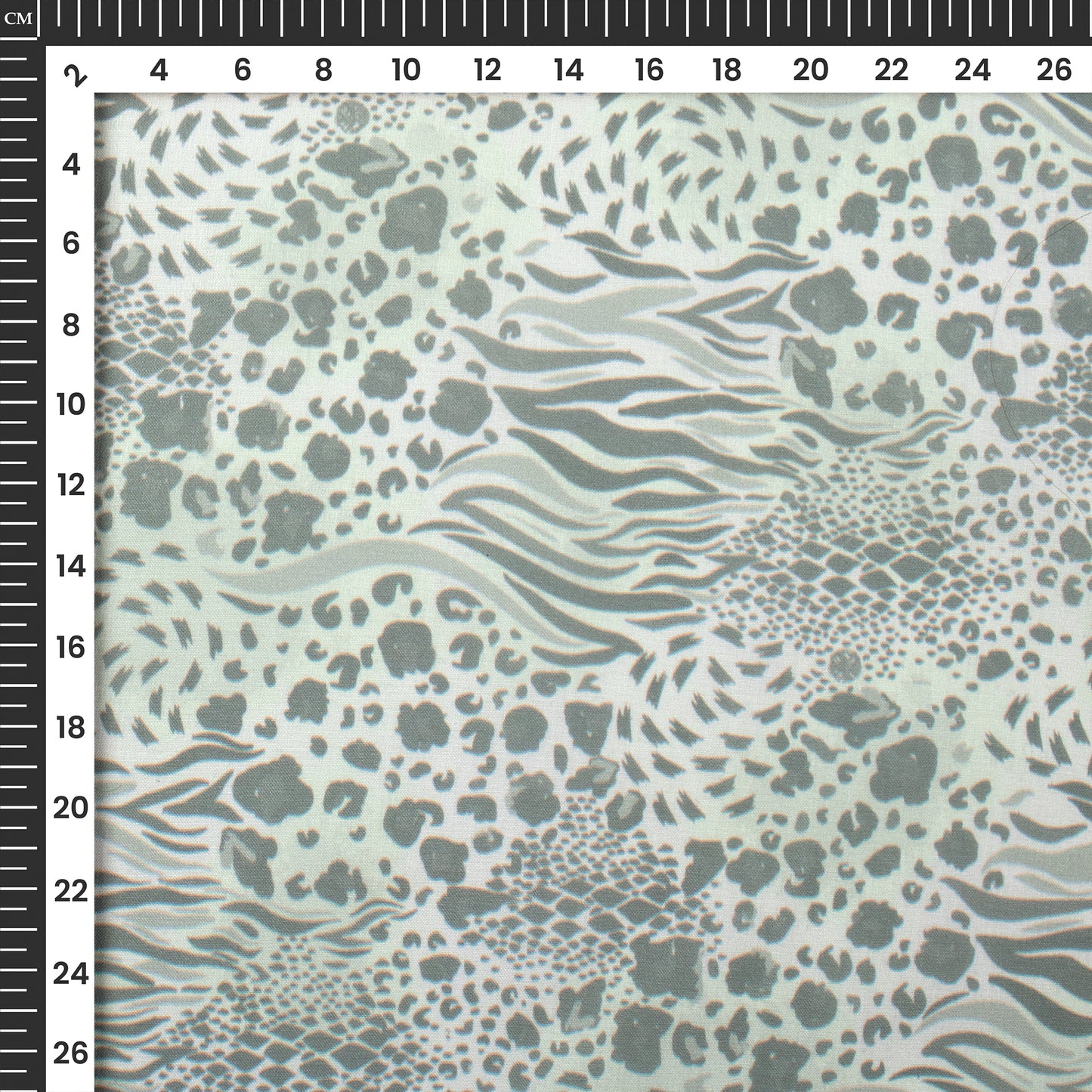 Silver Grey  Lilac Back Ground Digital Print Poly Cambric Fabric