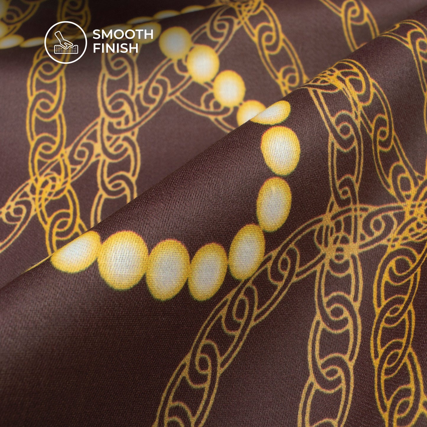 Chain Print Trendy Digital Print Poly Glazed Cotton Fabric