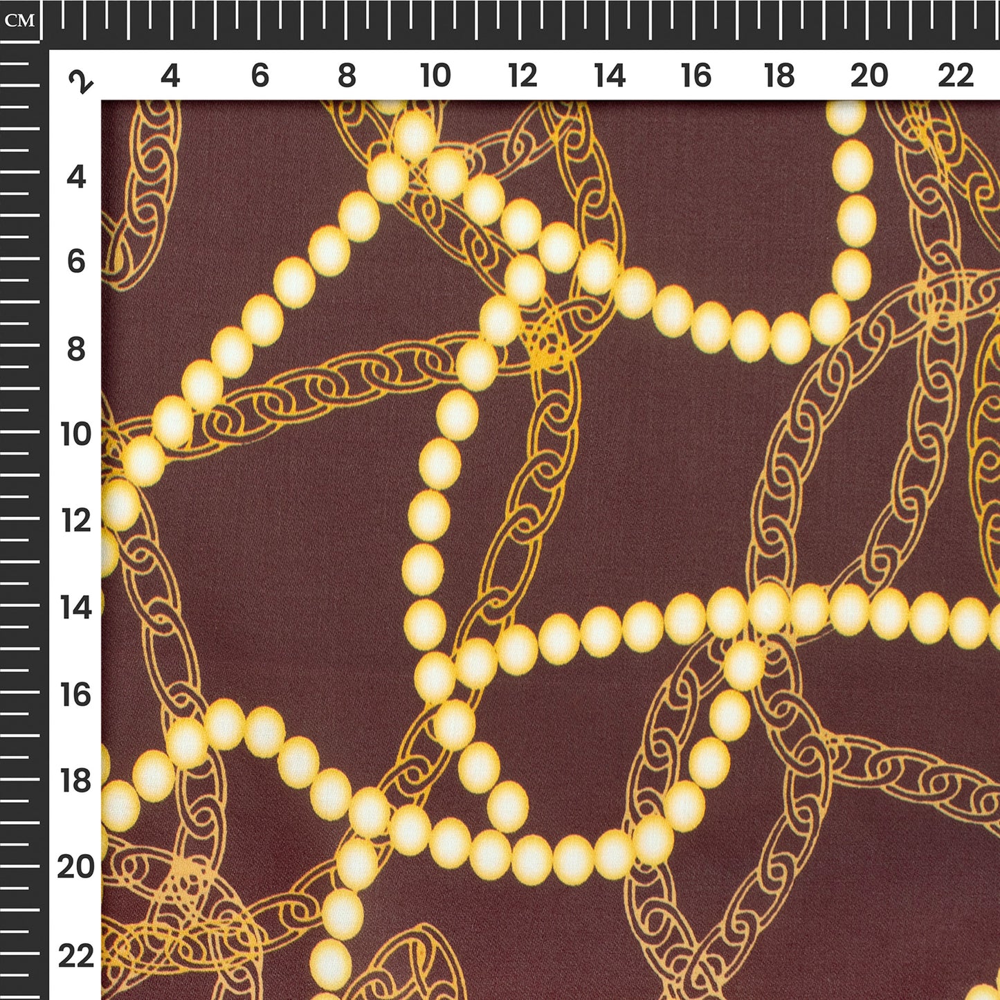 Chain Print Trendy Digital Print Poly Glazed Cotton Fabric