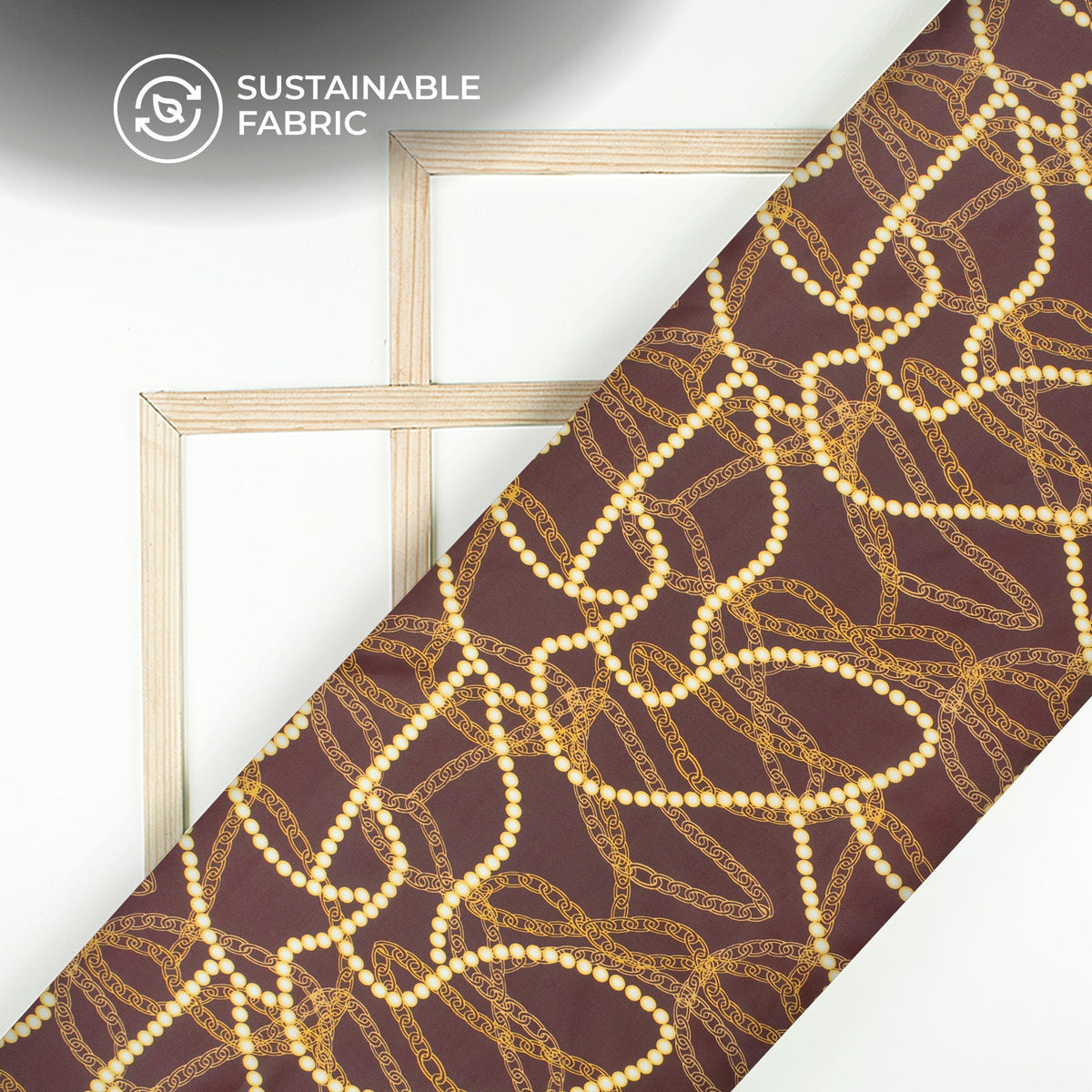 Chain Print Trendy Digital Print Poly Glazed Cotton Fabric