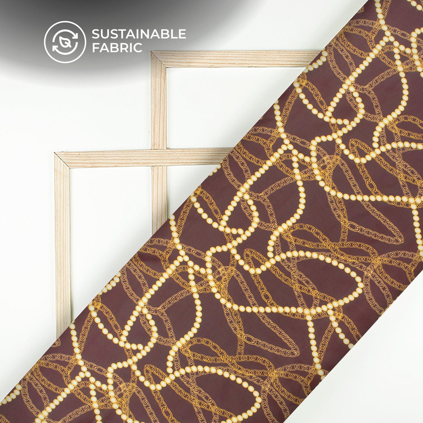 Chain Print Trendy Digital Print Poly Glazed Cotton Fabric