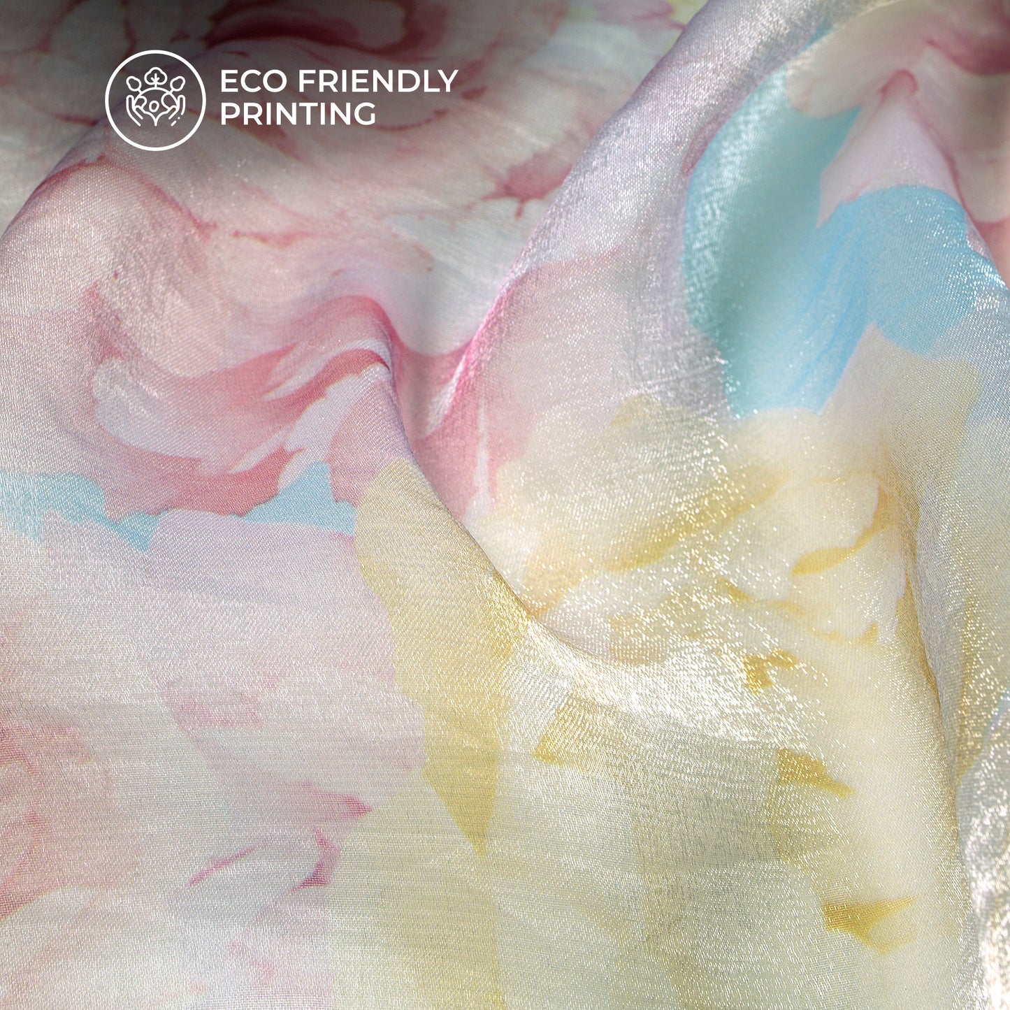 Romantic Watercolor Bloom Digital Print Shimmer Tissue Fabric – #1 Designer’s Choice