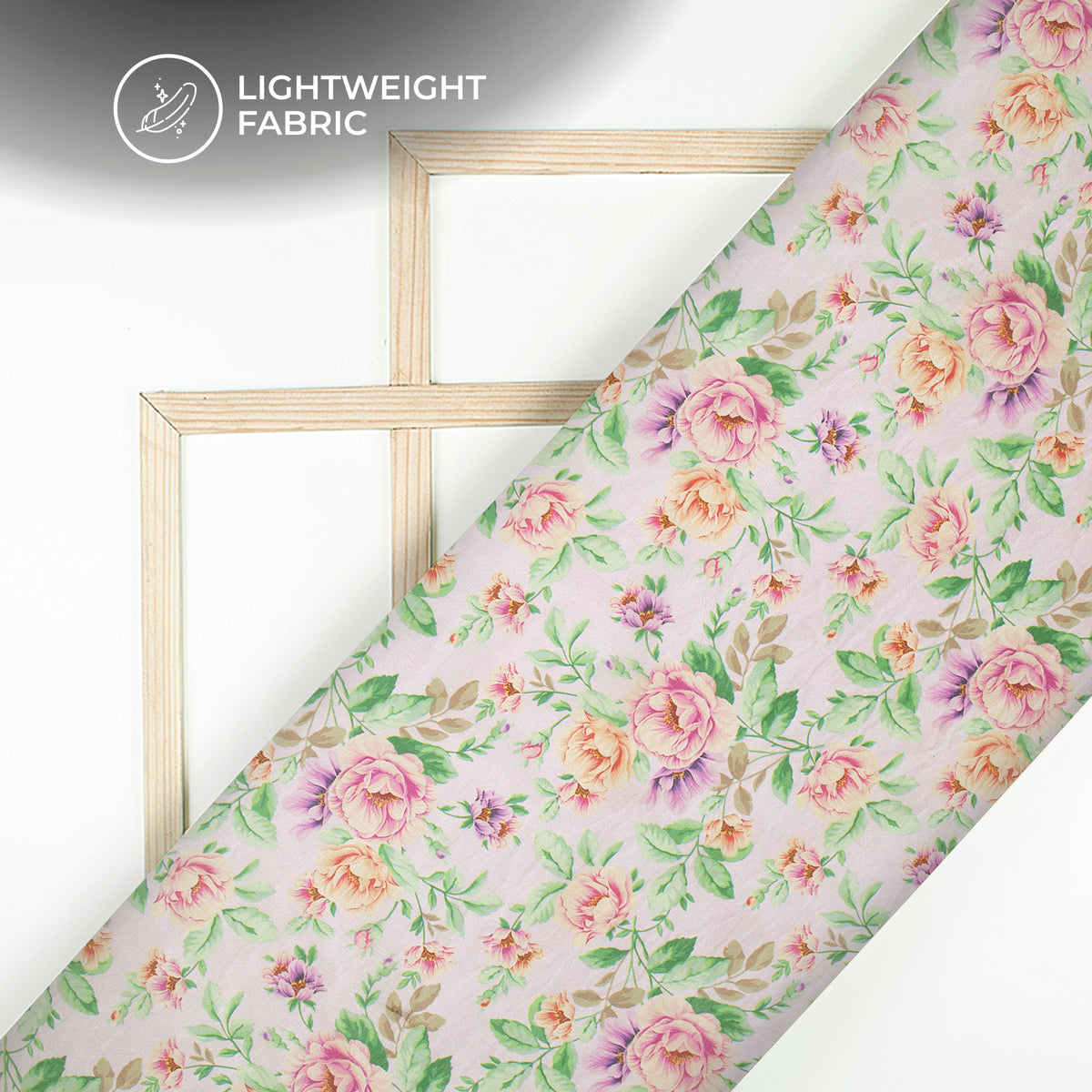 Botanical Floral Digital Print Shimmer Tissue Fabric – Versatile Home Decor Fabric