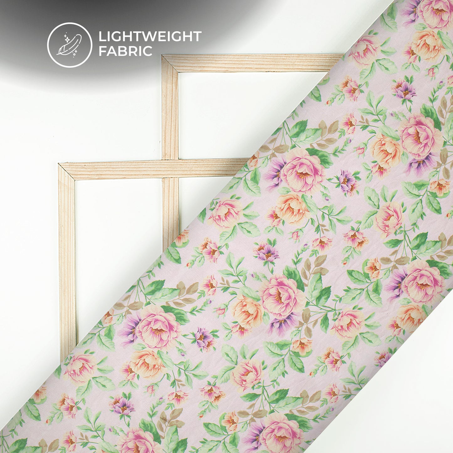 Botanical Floral Digital Print Shimmer Tissue Fabric – Versatile Home Decor Fabric