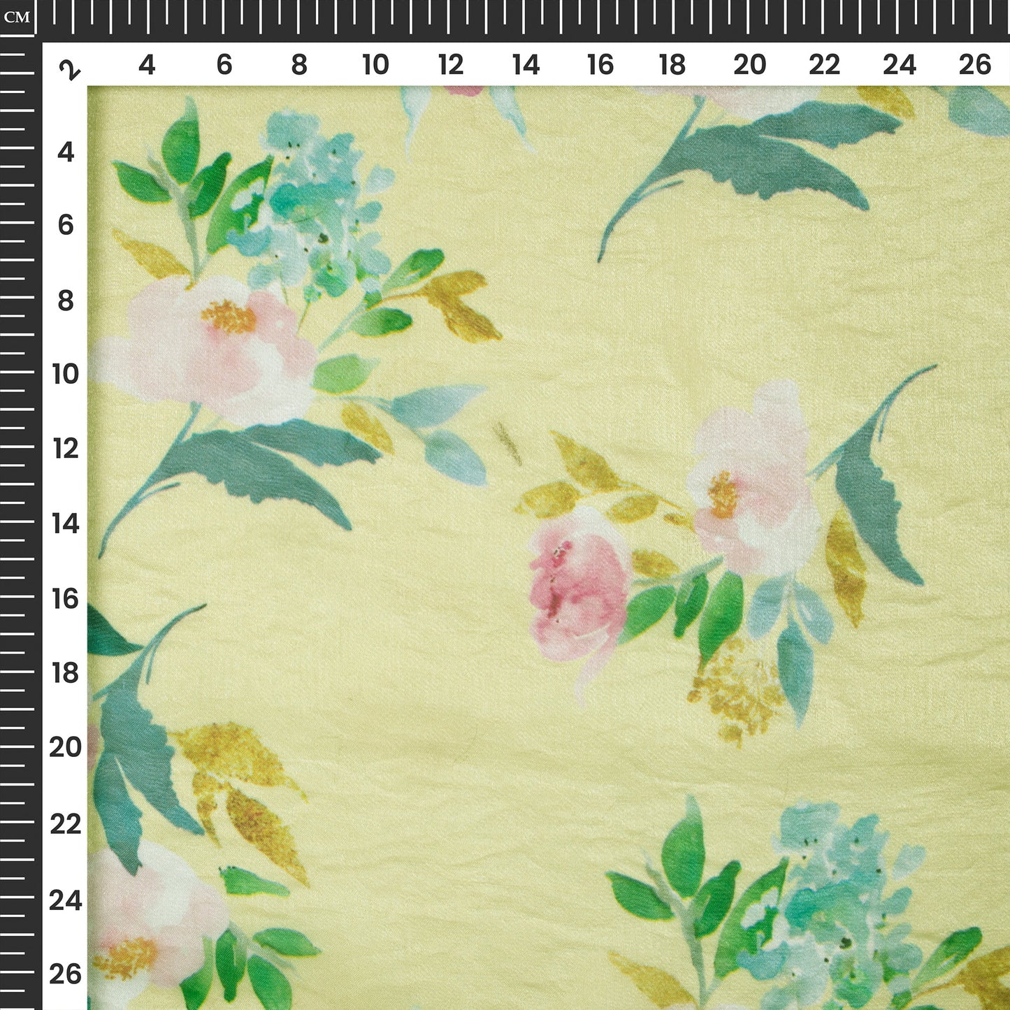 Soft Painted Watercolor  Floral Digital Print Shimmer Tissue Fabric
