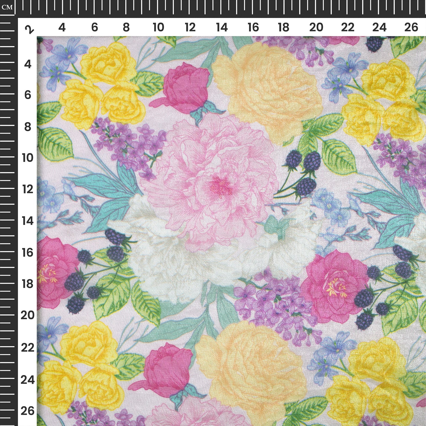 Popular Floral Motif Digital Print Shimmer Tissue Fabric