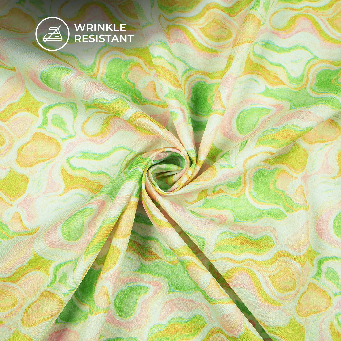 Colorful Abstract Digital Print Butter Crepe Fabric