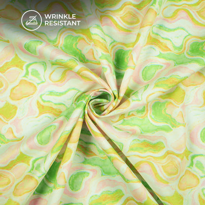 Colorful Abstract Digital Print Butter Crepe Fabric