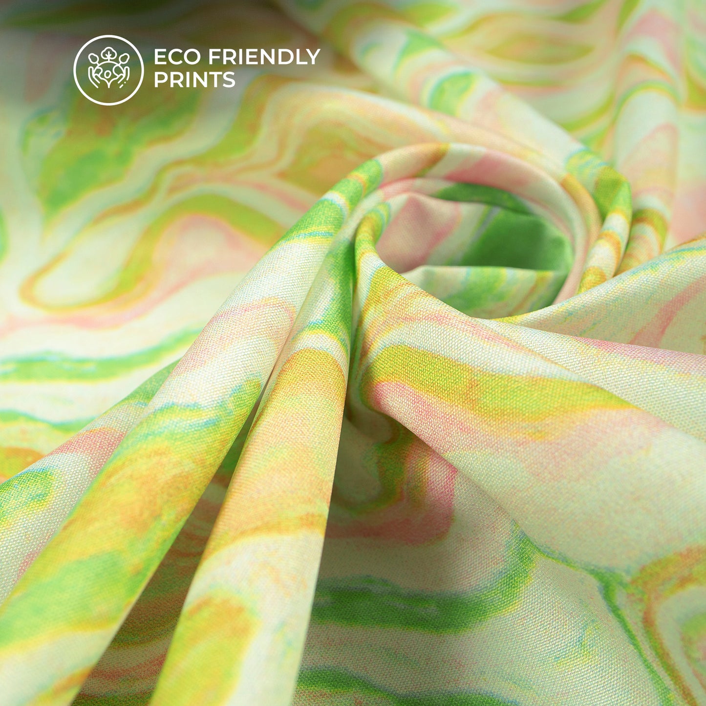 Colorful Abstract Digital Print Butter Crepe Fabric