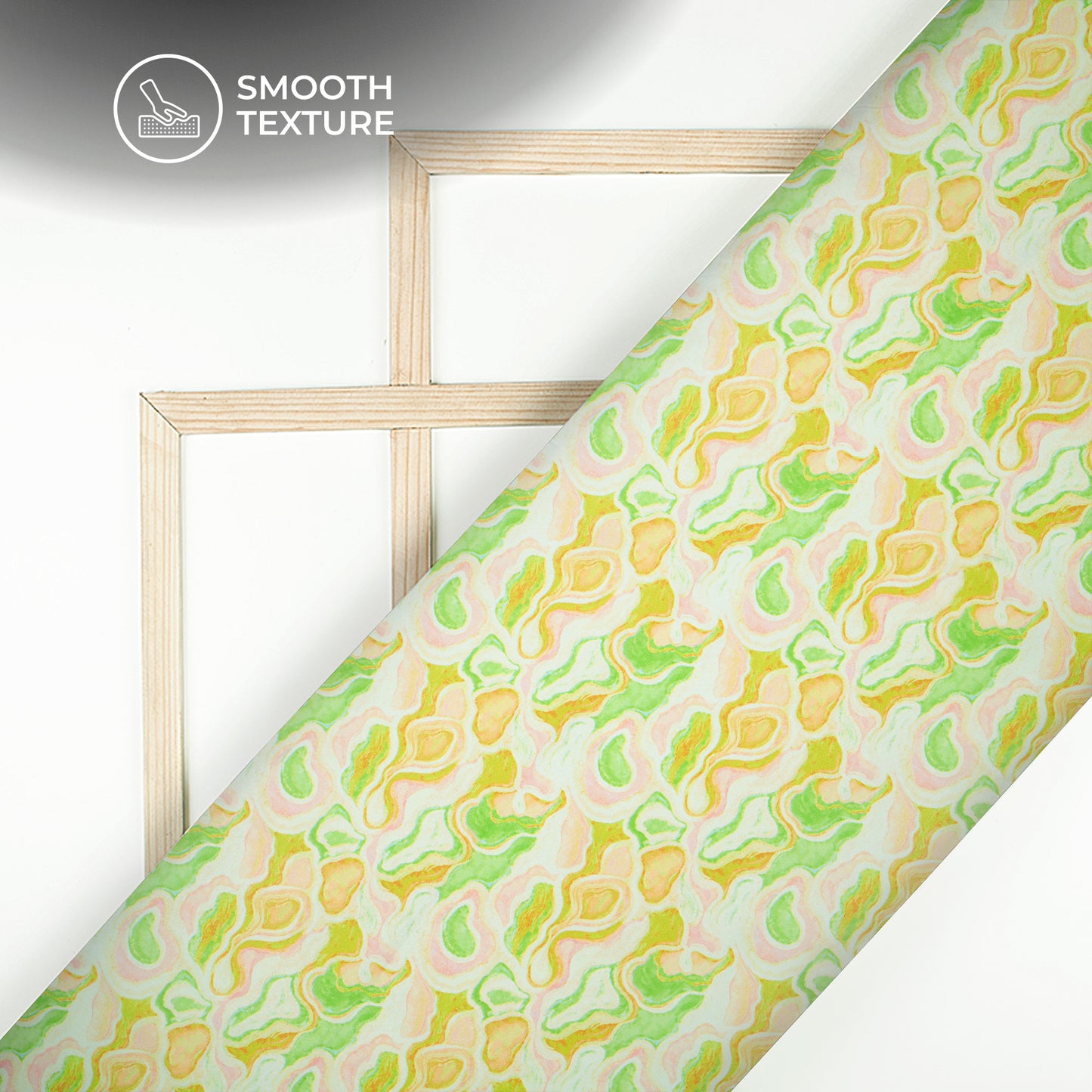 Colorful Abstract Digital Print Butter Crepe Fabric