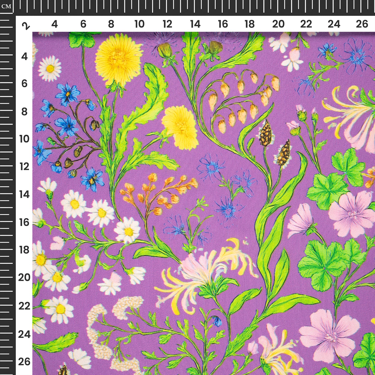 Classic Leafage Digital Print Butter Crepe Fabric