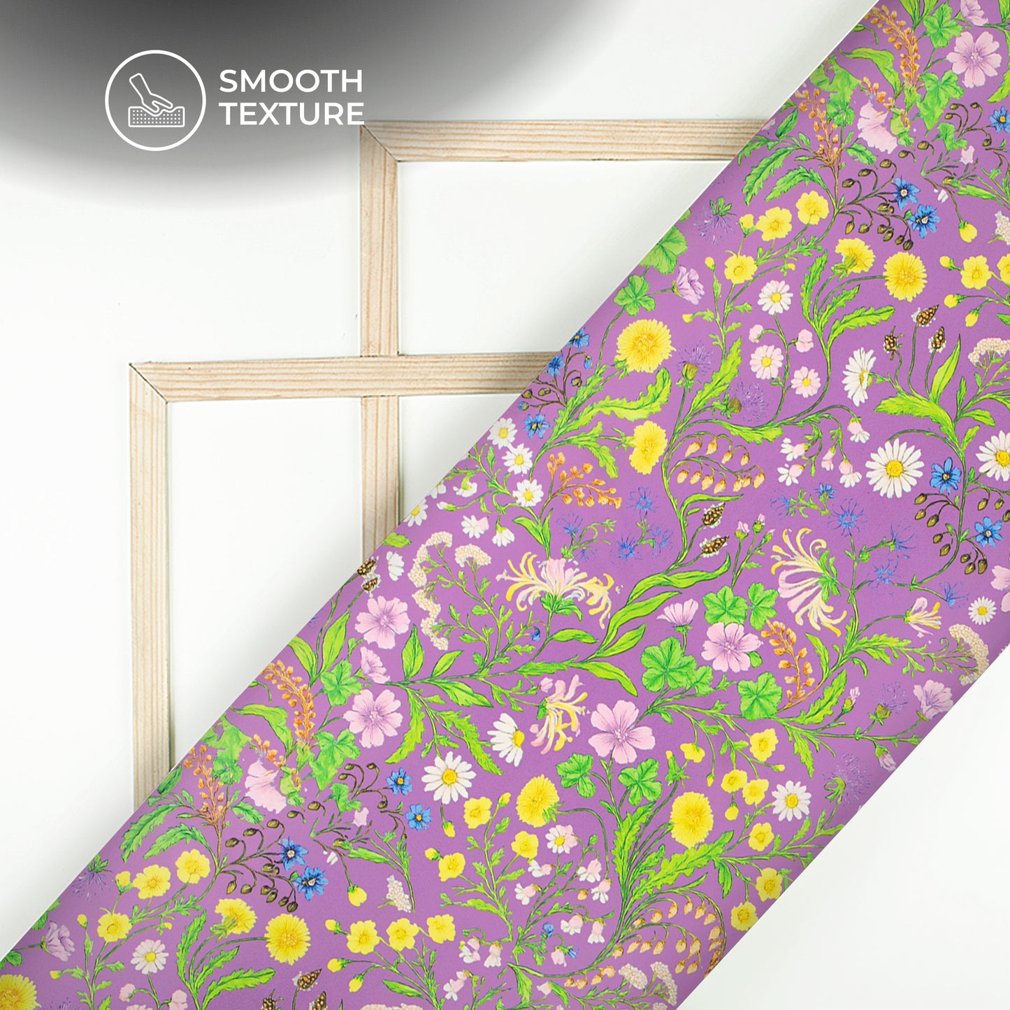 Classic Leafage Digital Print Butter Crepe Fabric