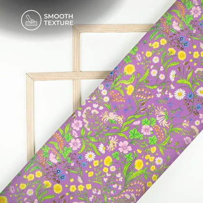 Classic Leafage Digital Print Butter Crepe Fabric